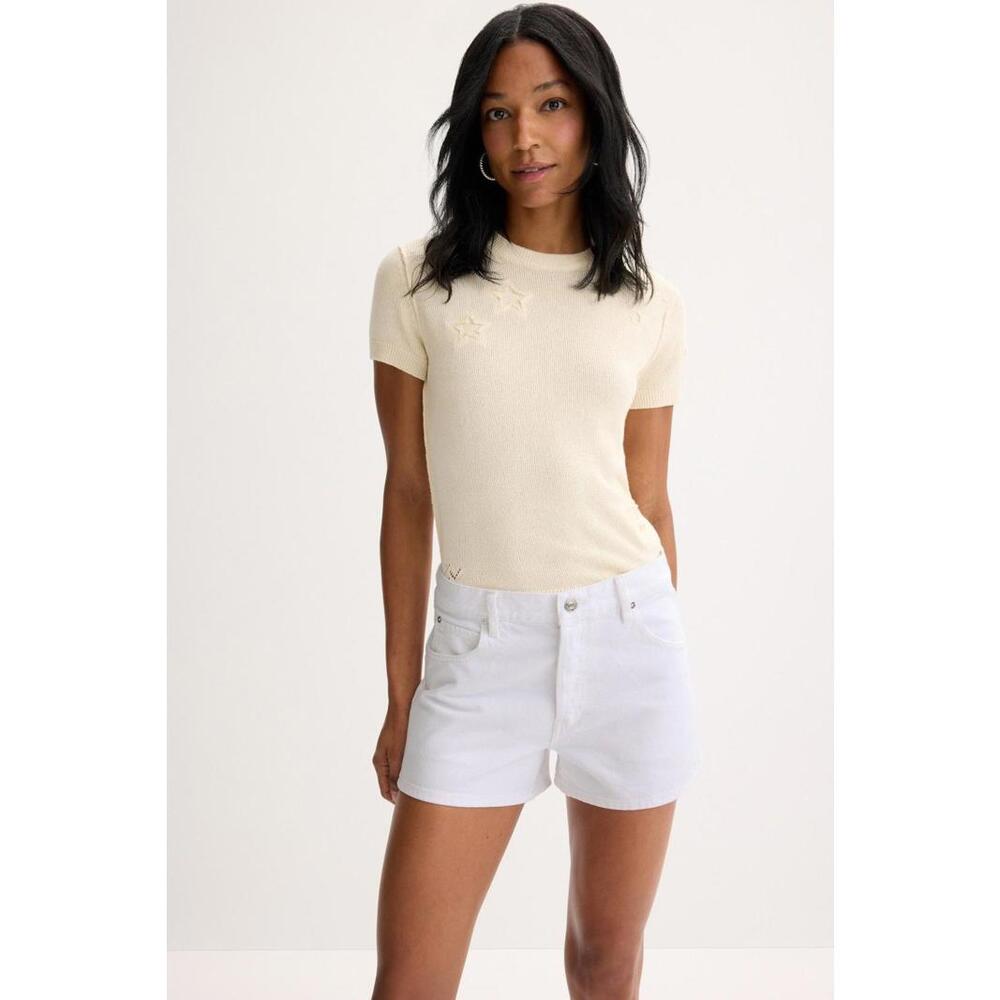 FRAME White Hang Shorts Size 32 with Stain